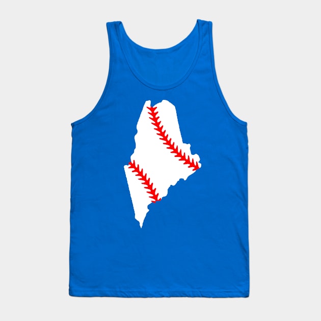 MAINE BASEBALL STATE Tank Top by MarkBlakeDesigns